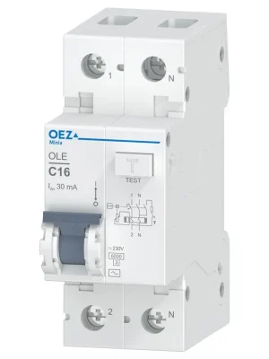 Chránič kombi OLE-16C-1N-030AC (LFE 16C/1N/0,03AC) Časově Omezené