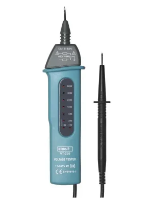 Horká Nabídka Zkoušečka napětí 12-600V AC/DC, určení polarity, optická signalizace VT-220 *M0004A Emos