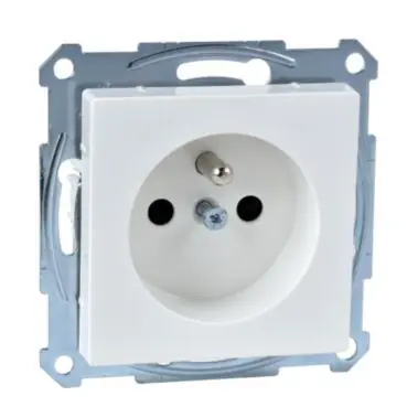 Levný Zásuvka 250V/16A se zemnícím kolíkem, clonky, System M, polar MTN2600-0319