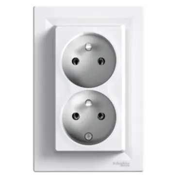 Zásuvka 2násobná 2x(2P+PE), bílá Asfora EPH9800121 Nakupujte Hned