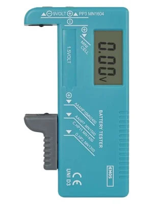 Odeslání Ihned Univerzální tester baterií AA,AAA,C,D,9V, knoflíkové