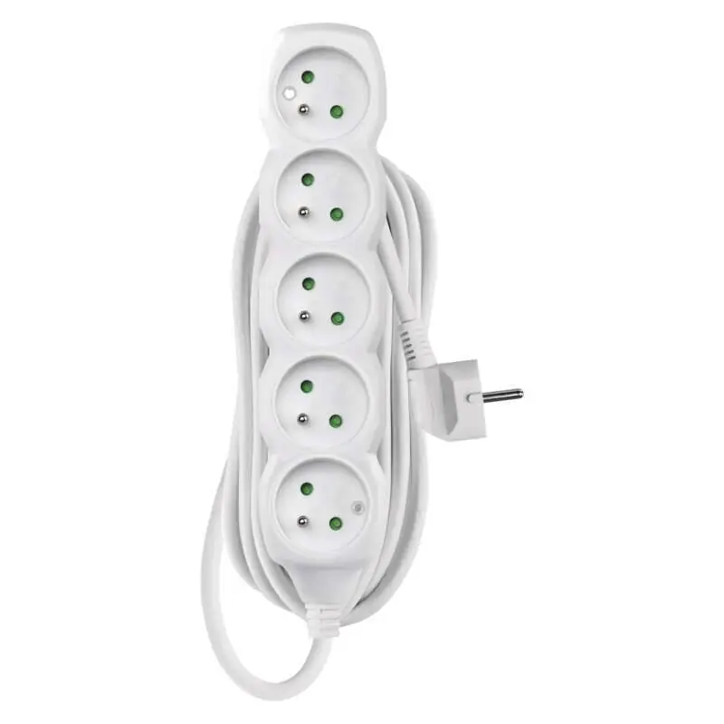 Prodlužovací kabel 5m 3x1,5mm 5 zásuvky 250V~/16A max P0515R Ověřený