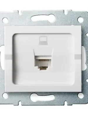 Nová Kolekce Zásuvka LOGI 02-1390-002 bi (RJ45Cat 5e) Jack datová samostatná barva bílá 25108 Kanlux