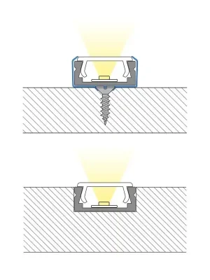 Přisazený hliníkový profil 15x7 mm, čirý difuzor 1m *ML-761.003.02.1 Oblíbený