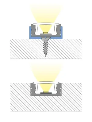 Přisazený hliníkový profil 17x8 mm, mléčný difuzor 1m *ML-761.021.02.1 Nakupujte Hned