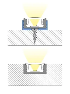 Přisazený hliníkový profil 17x8 mm, čirý difuzor 2m *ML-761.023.02.2 Časově Omezené
