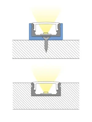 Finální Výprodej Přisazený hliníkový profil 17x8 mm, matný difuzor 1m *ML-761.002.43.1