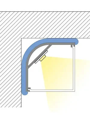 Rohový hliníkový profil 30x30 mm, matný difuzor 2m *ML-761.051.02.2 Novinka