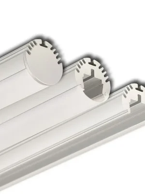 Cenově Výhodný Závěsný kruhový hliníkový profil 23 mm, mléčný difuzor 2m *ML-761.060.02.2