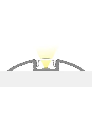 Top Prodej Nášlapný hliníkový profil 52x8 mm, matný difuzor 1m *ML-761.069.02.1