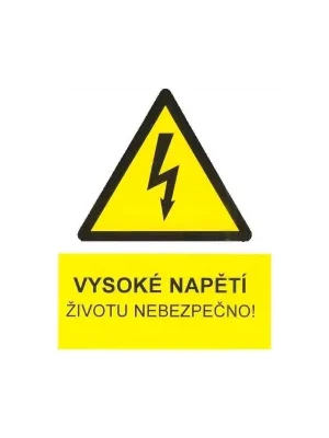 Štítek 4 vysoké napětí 9x12 Akce