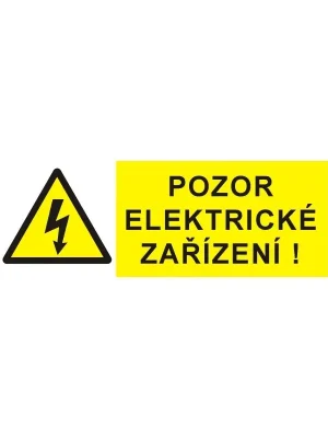 Odeslání Ihned Štítek samolep. -"Pozor el.zařízení