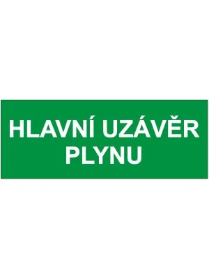 Akce Štítek samolep. - Hl. uzávěr plynu