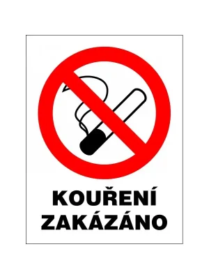 Plast.tabulka "ZÁKAZ KOUŘENÍ " A4 Jen Po Omezenou Doba