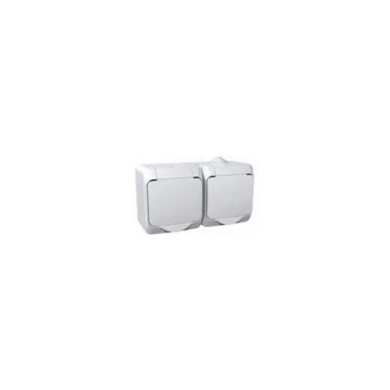 Zásuvka 2x WDE000522 Cedar IP44 bí Sleva