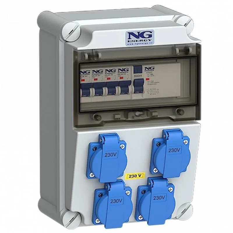 NG ENERGY KOMBINACE ZÁS. SC 31 309 E.02 4X 16A 230V CHRÁNIČ 2P JISTIČE Víkendová Akce