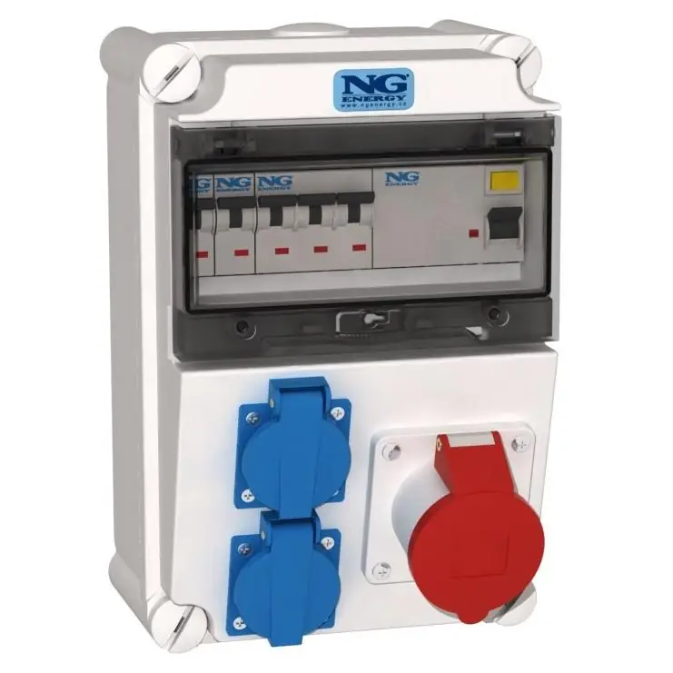 Sezónní Sleva NG ENERGY KOMBINACE ZÁS. SC 51 022 E.01 1X CEE 16A 5P 400V, 2X 16A 230V, CHRÁNIČ 4P JISTIČE