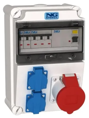 Bezpečná Platba NG ENERGY KOMBINACE ZÁS. SC 53 024 E.01 1X CEE 32A 5P 400V, 2X 16A 230V, CHRÁNIČ 4P, JISTIČE