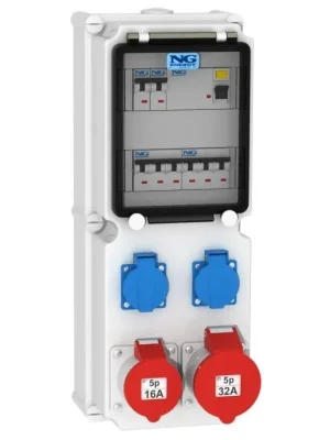 NG ENERGY KOMBINACE ZÁS. SC 53 060 E.01 1X CEE 32A 5P 400V, 1X CEE 16A 5P 400V, 2X 16A 230V, CHRÁ Akce