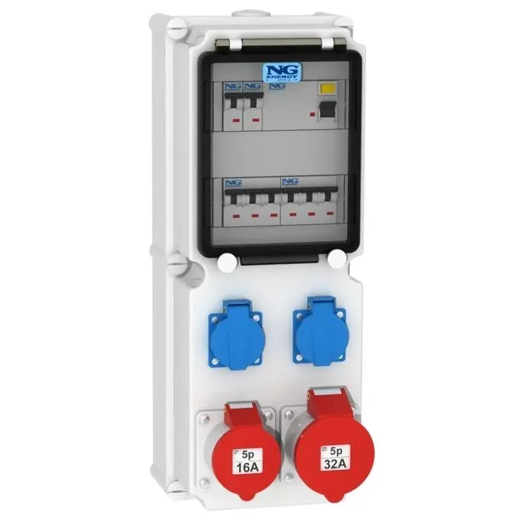 NG ENERGY KOMBINACE ZÁS. SC 53 060 E.01 1X CEE 32A 5P 400V, 1X CEE 16A 5P 400V, 2X 16A 230V, CHRÁ Akce