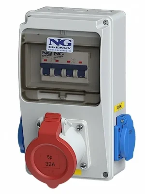 NG ENERGY KOMBINACE ZÁS. MINI 1X CEE 32A 5P 400V 2X 16A 230V JISTIČE Jen Po Omezenou Doba