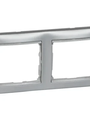 LEGRAND Rámeček VALENA 770352 dvojnásobný hlin./stříb. Nová Kolekce