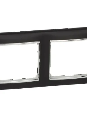 LEGRAND Rámeček VALENA 770392 dvojnásobný vodorovný čer/stříb Výprodej