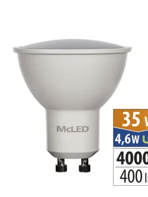 MCLED Žárovka LED 5W-50 GU10 400lm 4000K 100° Značkový