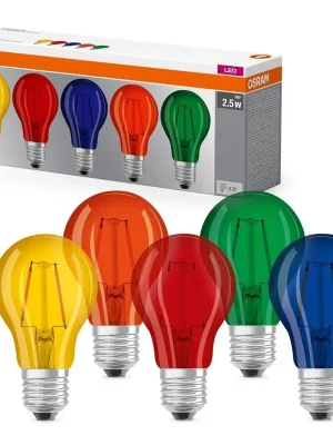 LED žárovka Classic Osram Base A15 Decor Box E27 2.5W 2700K 827 sada 5ks více barev Akční Cena
