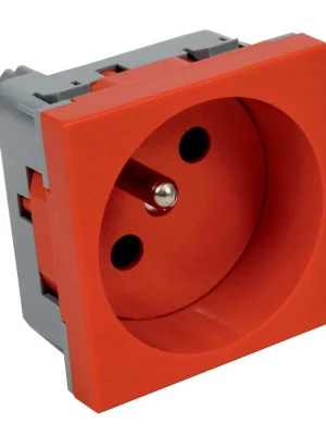 Víkendová Akce KOPOS Zásuvka QUADRO QP 45x45 červená s clonkou