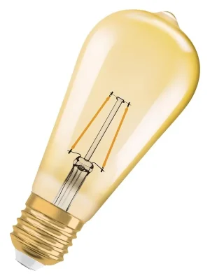 LED žárovka Edison Osram Vintage 1906 E27 2.5W (22W) 220 lm 2400K 824 filament zlatá Aktuální