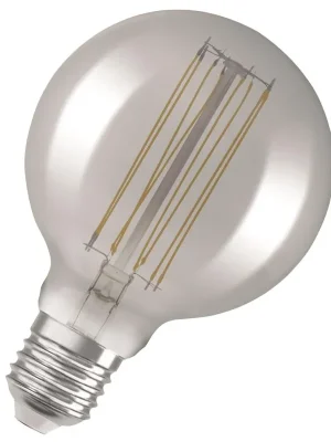 Vysoce Kvalitní LED žárovka globe Osram Vintage 1906 G125 E27 11W (42W) 500 lm 1800K 818 filament kouřová stmívatelná