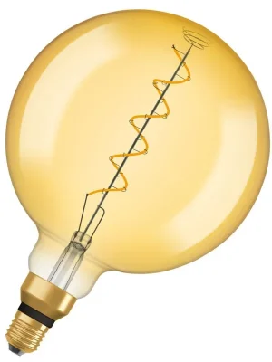 LED žárovka globe OSRAM Vintage 1906 G200 E27 4W (28W) 300 lm 2000K 820 filament zlatá Originální