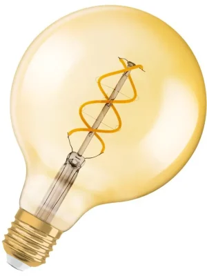 Omezená Nabídka LED žárovka globe OSRAM Vintage 1906 E27 4W (28W) 300 lm 2000K 820 filament zlatá