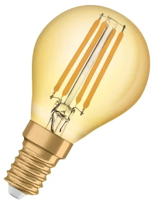 Výprodej LED žárovka mini globe OSRAM Vintage 1906 E14 4W (35W) 410 lm 2400K 824 filament zlatá