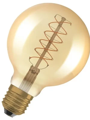 LED žárovka globe OSRAM DIM Vintage 1906 E27 4.8W (40W) 420 lm 2200K 822 filament zlatá stmívatelná Oblíbený