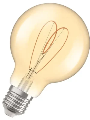 LED žárovka globe OSRAM Vintage 1906 DIM E27 8W (60W) 806 lm 2200K 922 CRI 90 heart filament zlatá stmívatelná Super Cena