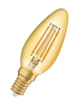 LED žárovka svíčka OSRAM Vintage 1906 B35 E14 4W (35W) 410 lm 2400K 824 filament zlatá Must-Have