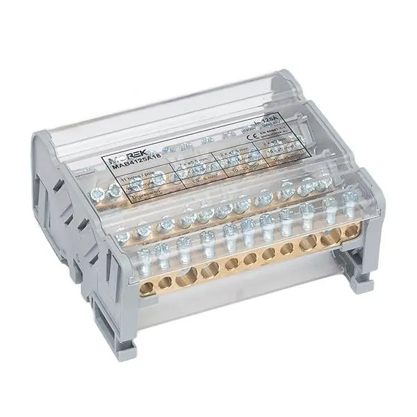 OUNEVA BLOK DISTRIBUČNÍ MOBLOCK MAB 125A-11 (4 PÓL), 2X35 + 2X25 + 7X6MM2, MAB4125A18 Omezená Nabídka