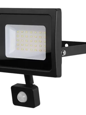 Autentický LED reflektor s pohybovým čidlem PANLUX LEDMED VANA 30W 2700 lm 4000K IP44 stříbrný