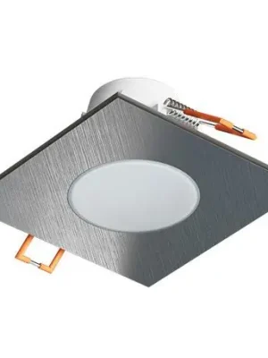 Speciální Cena PANLUX SVÍTIDLO SPOTLIGHT LED SQUARE 5W 4000K 120ST 370LM IP65 VEST. STŘÍBRNÁ BROUŠENÁ