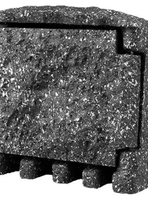 Zahradní zásuvkový sloupek/kámen PANLUX STONE 2ZT 2xzás.,1xčasovač, s přívodním kabelem IP44 šedá PN42000003 Finální Výprodej