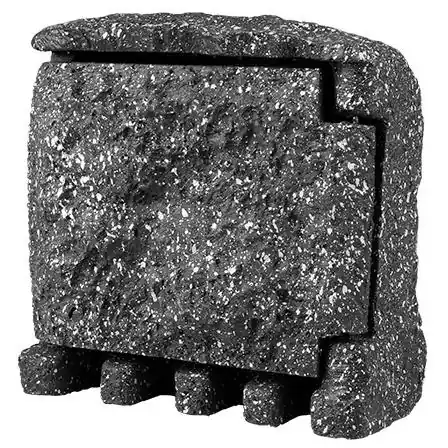 Zahradní zásuvkový sloupek/kámen PANLUX STONE 2ZT 2xzás.,1xčasovač, s přívodním kabelem IP44 šedá PN42000003 Finální Výprodej