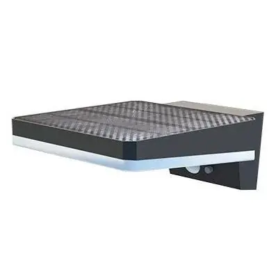 Nová Kolekce Fasádní nástěnné solární LED svítidlo PANLUX SOFIA N SOLAR s PIR senzorem 4,4W 550lm IP44 2700K antracit PN42100062