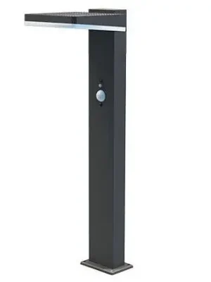 Cenový Hit Zahradní sloupkové solární LED svítidlo PANLUX SOFIA SOLAR s PIR senzorem 4,4W 60/240/550lm 2700K antracit PN42100061