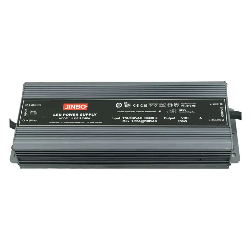 Bezpečná Platba MCLED Napaječ LED 250W, DC24V/10,415A, PF>0,95, Premium, hliníkové provedení - černé, IP67