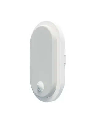 Finální Výprodej Přisazené svítidlo PANLUX OVAL LED S 10W 1000lm 4000K IP65 bílá PIR senzor PN32300033
