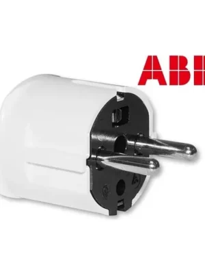 ABB 5537-2054 Vidlice dvojpólová s dvojími ochrannými kontakty, s postranním vývodem bílá Kup Teď
