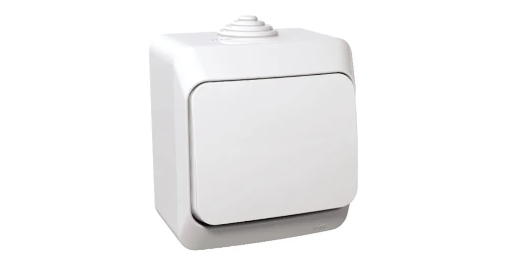 Cenový Hit Venkovní vypínač CEDAR Plus IP44 ř. 1 bílá SCHNEIDER - WDE000510