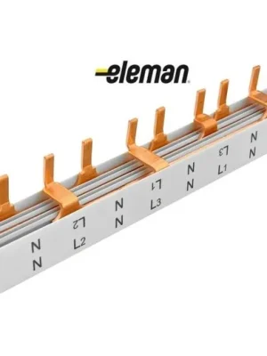 Originální Lišta propojovací 4-pólová S-L1+N-L2+N-L3+N-1000/16 kolík 16mm2, 54 modulů, 80A, 1m ELEMAN